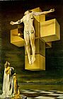 Salvador Dali - Cruxifixion (Hypercubic Body) painting